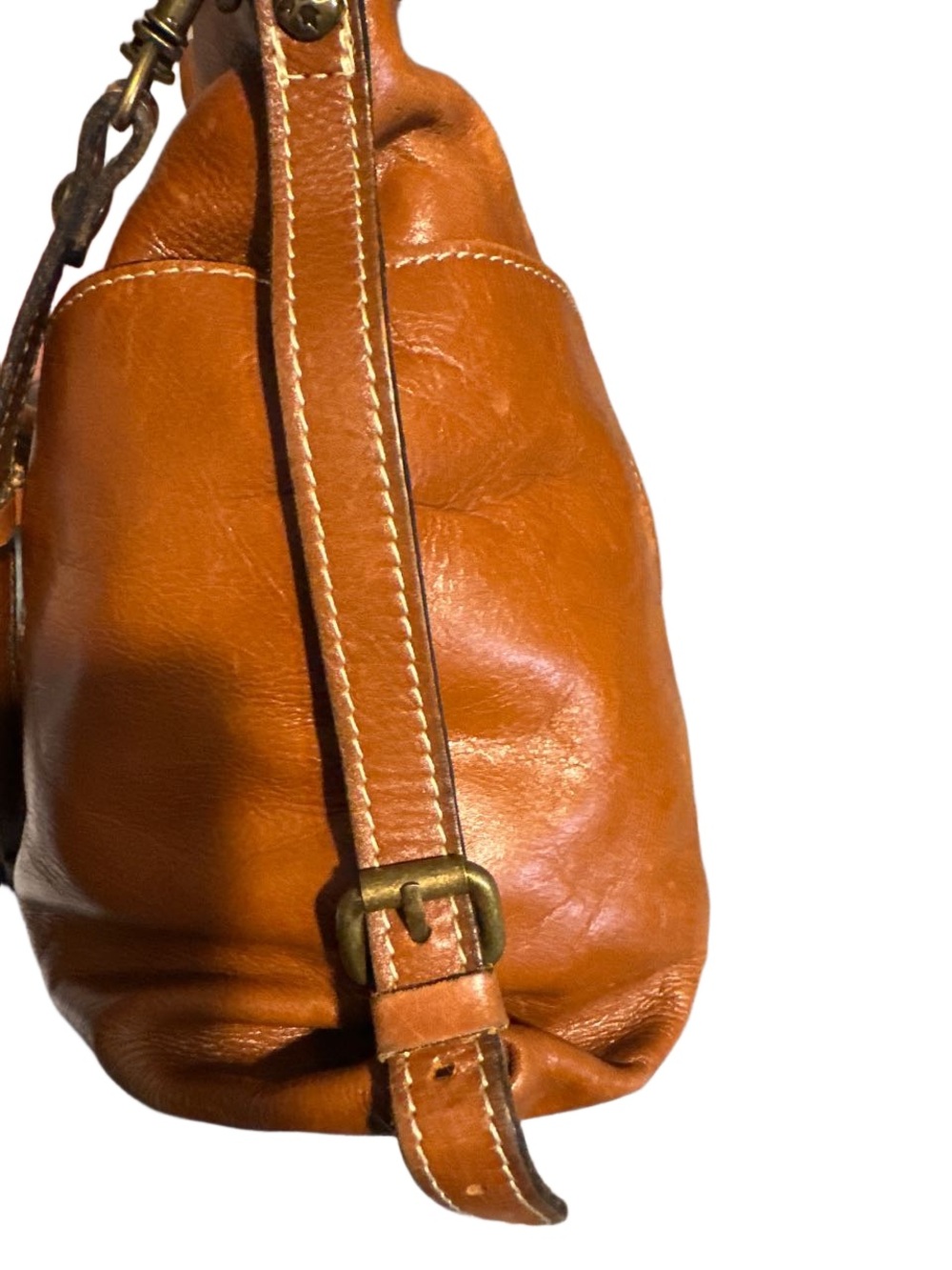 Patricia Nash ‘Carducci’ Brown Leather Shoulder Bag with Stud Accents - Picture 8 of 11